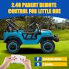 imagePOSTACK 24V Ride On Car with Remote Control 1 Seater 4WD Battery Powered Ride On UTV Toys for Toddlers Boys Girls Off Road Electric Vehicle to Drive wBluetooth LED Lights EVA Wheels Pink24v Blue