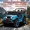 imagePOSTACK 24V Ride On Car with Remote Control 1 Seater 4WD Battery Powered Ride On UTV Toys for Toddlers Boys Girls Off Road Electric Vehicle to Drive wBluetooth LED Lights EVA Wheels Pink24v Blue