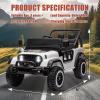 imagePOSTACK 24V Ride On Car with Remote Control 1 Seater 4WD Battery Powered Ride On UTV Toys for Toddlers Boys Girls Off Road Electric Vehicle to Drive wBluetooth LED Lights EVA Wheels Pink24v White