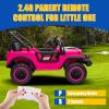imagePOSTACK 24V Ride On Car with Remote Control 1 Seater 4WD Battery Powered Ride On UTV Toys for Toddlers Boys Girls Off Road Electric Vehicle to Drive wBluetooth LED Lights EVA Wheels Pink24v Pink