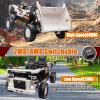 imagePOSTACK XL 24V Ride on Dump Truck Toy Ride on Construction Vehicles wElectric Dump Bed 4WD Kids Electric Car with Remote Control and Shovel 4x70W Powerful Motors YellowWhite