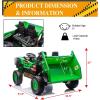 imagePOSTACK XL 24V Ride on Dump Truck Toy Ride on Construction Vehicles wElectric Dump Bed 4WD Kids Electric Car with Remote Control and Shovel 4x70W Powerful Motors YellowGreen