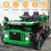 imagePOSTACK XL 24V Ride on Dump Truck Toy Ride on Construction Vehicles wElectric Dump Bed 4WD Kids Electric Car with Remote Control and Shovel 4x70W Powerful Motors YellowGreen