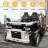 imagePOSTACK XL 24V Ride on Dump Truck Toy Ride on Construction Vehicles wElectric Dump Bed 4WD Kids Electric Car with Remote Control and Shovel 4x70W Powerful Motors YellowWhite