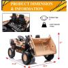 imagePOSTACK XL 24V Ride on Dump Truck Toy Ride on Construction Vehicles wElectric Dump Bed 4WD Kids Electric Car with Remote Control and Shovel 4x70W Powerful Motors YellowKhaki