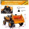 imagePOSTACK XL 24V Ride on Dump Truck Toy Ride on Construction Vehicles wElectric Dump Bed 4WD Kids Electric Car with Remote Control and Shovel 4x70W Powerful Motors YellowYellow