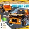imagePOSTACK XL 24V Ride on Dump Truck Toy Ride on Construction Vehicles wElectric Dump Bed 4WD Kids Electric Car with Remote Control and Shovel 4x70W Powerful Motors YellowYellow