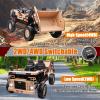 imagePOSTACK XL 24V Ride on Dump Truck Toy Ride on Construction Vehicles wElectric Dump Bed 4WD Kids Electric Car with Remote Control and Shovel 4x70W Powerful Motors YellowKhaki