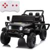 imagePOSTACK 24V Ride On Car with Remote Control 1 Seater 4WD Battery Powered Ride On UTV Toys for Toddlers Boys Girls Off Road Electric Vehicle to Drive wBluetooth LED Lights EVA Wheels Pink24v Black