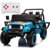 imagePOSTACK 24V Ride On Car with Remote Control 1 Seater 4WD Battery Powered Ride On UTV Toys for Toddlers Boys Girls Off Road Electric Vehicle to Drive wBluetooth LED Lights EVA Wheels Pink24v Blue