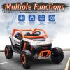 imagePOSTACK 24V 7Ah 2 Seater Ride on Car with Remote Control for Boys Girls Four Wheeler Side by Side UTV wEVA Tires 4WD2WD LED Lights 4x125W Motors BluetoothRedWhite