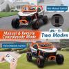 imagePOSTACK 24V 7Ah 2 Seater Ride on Car with Remote Control for Boys Girls Four Wheeler Side by Side UTV wEVA Tires 4WD2WD LED Lights 4x125W Motors BluetoothRedWhite