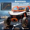 imagePOSTACK 24V 7Ah 2 Seater Ride on Car with Remote Control for Boys Girls Four Wheeler Side by Side UTV wEVA Tires 4WD2WD LED Lights 4x125W Motors BluetoothRedWhite