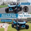 imagePOSTACK 24V 7Ah 2 Seater Ride on Car with Remote Control for Boys Girls Four Wheeler Side by Side UTV wEVA Tires 4WD2WD LED Lights 4x125W Motors BluetoothRedBlue