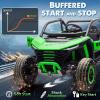 imagePOSTACK 24V 7Ah 2 Seater Ride on Car with Remote Control for Boys Girls Four Wheeler Side by Side UTV wEVA Tires 4WD2WD LED Lights 4x125W Motors BluetoothRedGreen