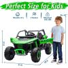 imagePOSTACK 24V 7Ah 2 Seater Ride on Car with Remote Control for Boys Girls Four Wheeler Side by Side UTV wEVA Tires 4WD2WD LED Lights 4x125W Motors BluetoothRedGreen