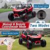 imagePOSTACK 24V 7Ah 2 Seater Ride on Car with Remote Control for Boys Girls Four Wheeler Side by Side UTV wEVA Tires 4WD2WD LED Lights 4x125W Motors BluetoothRedRed