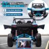 imagePOSTACK 24V 7Ah 2 Seater Ride on Car with Remote Control for Boys Girls Four Wheeler Side by Side UTV wEVA Tires 4WD2WD LED Lights 4x125W Motors BluetoothRedBlue
