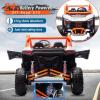 imagePOSTACK 24V 7Ah 2 Seater Ride on Car with Remote Control for Boys Girls Four Wheeler Side by Side UTV wEVA Tires 4WD2WD LED Lights 4x125W Motors BluetoothRedWhite