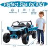 imagePOSTACK 24V 7Ah 2 Seater Ride on Car with Remote Control for Boys Girls Four Wheeler Side by Side UTV wEVA Tires 4WD2WD LED Lights 4x125W Motors BluetoothRedBlue