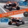 imagePOSTACK 24V 7Ah 2 Seater Ride on Car with Remote Control for Boys Girls Four Wheeler Side by Side UTV wEVA Tires 4WD2WD LED Lights 4x125W Motors BluetoothRedWhite