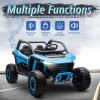 imagePOSTACK 24V 7Ah 2 Seater Ride on Car with Remote Control for Boys Girls Four Wheeler Side by Side UTV wEVA Tires 4WD2WD LED Lights 4x125W Motors BluetoothRedBlue