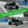 imagePOSTACK 24V 7Ah 2 Seater Ride on Car with Remote Control for Boys Girls Four Wheeler Side by Side UTV wEVA Tires 4WD2WD LED Lights 4x125W Motors BluetoothRedGreen