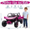 imagePOSTACK 2 Seater Ride on Car with Remote Control XXL 24V 7Ah 4WD Battery Powered Vehicles for Kids to Drive Outdoor Riding Toys for Toddlers Boys Girls wBluetooth LED Lights PinkPink