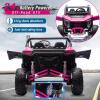 imagePOSTACK 2 Seater Ride on Car with Remote Control XXL 24V 7Ah 4WD Battery Powered Vehicles for Kids to Drive Outdoor Riding Toys for Toddlers Boys Girls wBluetooth LED Lights PinkPink