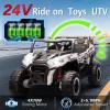 imagePOSTACK 24V 2 Seater Ride On Car with Remote Control 4WD Ride On Toys for Big Kids 4x4 Battery Powered Electric UTV for Boys Girls Off Road Truck with 3 Speeds Bluetooth PinkWhite