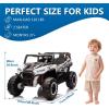 imagePOSTACK 24V 2 Seater Ride On Car with Remote Control 4WD Ride On Toys for Big Kids 4x4 Battery Powered Electric UTV for Boys Girls Off Road Truck with 3 Speeds Bluetooth PinkWhite