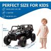 imagePOSTACK 24V 2 Seater Ride On Car with Remote Control 4WD Ride On Toys for Big Kids 4x4 Battery Powered Electric UTV for Boys Girls Off Road Truck with 3 Speeds Bluetooth PinkBlack