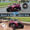 imagePOSTACK 24V 2 Seater Ride On Car with Remote Control 4WD Ride On Toys for Big Kids 4x4 Battery Powered Electric UTV for Boys Girls Off Road Truck with 3 Speeds Bluetooth PinkPink
