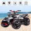 imagePOSTACK 24V Kids ATV 3 Wheeler Ride on Motorcycle Battery Powered Electric Bike Vehicle Ride on Toy Car for Toddler Boys Girls with Musi LED Light Blue24vblack