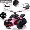 imagePOSTACK 24V Kids ATV 3 Wheeler Ride on Motorcycle Battery Powered Electric Bike Vehicle Ride on Toy Car for Toddler Boys Girls with Musi LED Light Blue24vpink