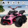 imagePOSTACK 24V Kids ATV 3 Wheeler Ride on Motorcycle Battery Powered Electric Bike Vehicle Ride on Toy Car for Toddler Boys Girls with Musi LED Light Blue24vpink