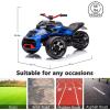 imagePOSTACK 24V Kids ATV 3 Wheeler Ride on Motorcycle Battery Powered Electric Bike Vehicle Ride on Toy Car for Toddler Boys Girls with Musi LED Light Blue24vblue