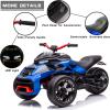 imagePOSTACK 24V Kids ATV 3 Wheeler Ride on Motorcycle Battery Powered Electric Bike Vehicle Ride on Toy Car for Toddler Boys Girls with Musi LED Light Blue24vblue