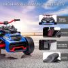 imagePOSTACK 24V Kids ATV 3 Wheeler Ride on Motorcycle Battery Powered Electric Bike Vehicle Ride on Toy Car for Toddler Boys Girls with Musi LED Light Blue24vblue