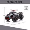 imagePOSTACK 24V Kids ATV 3 Wheeler Ride on Motorcycle Battery Powered Electric Bike Vehicle Ride on Toy Car for Toddler Boys Girls with Musi LED Light Blue24vblack
