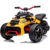 imagePOSTACK 24V Kids ATV 3 Wheeler Ride on Motorcycle Battery Powered Electric Bike Vehicle Ride on Toy Car for Toddler Boys Girls with Musi LED Light Blue24vyellow