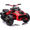 imagePOSTACK 24V Kids ATV 3 Wheeler Ride on Motorcycle Battery Powered Electric Bike Vehicle Ride on Toy Car for Toddler Boys Girls with Musi LED Light Blue24vred