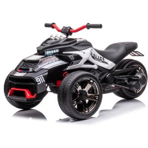 imagePOSTACK 24V Kids ATV 3 Wheeler Ride on Motorcycle Battery Powered Electric Bike Vehicle Ride on Toy Car for Toddler Boys Girls with Musi LED Light Blue24vblack