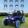 imagePOSTACK 12 Volt Battery Powered Ride On Car with Remote Control Ride On UTV Toys for Toddlers Boys Girls Off Road Electric Vehicle Kids to Drive with Bluetooth LED Lights 3 Speeds Music BlueBlue