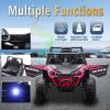 imagePOSTACK 12 Volt Battery Powered Ride On Car with Remote Control Ride On UTV Toys for Toddlers Boys Girls Off Road Electric Vehicle Kids to Drive with Bluetooth LED Lights 3 Speeds Music BluePink