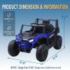 imagePOSTACK 12 Volt Battery Powered Ride On Car with Remote Control Ride On UTV Toys for Toddlers Boys Girls Off Road Electric Vehicle Kids to Drive with Bluetooth LED Lights 3 Speeds Music BlueBlue