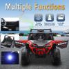 imagePOSTACK 12 Volt Battery Powered Ride On Car with Remote Control Ride On UTV Toys for Toddlers Boys Girls Off Road Electric Vehicle Kids to Drive with Bluetooth LED Lights 3 Speeds Music BlueRed