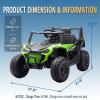 imagePOSTACK 12 Volt Battery Powered Ride On Car with Remote Control Ride On UTV Toys for Toddlers Boys Girls Off Road Electric Vehicle Kids to Drive with Bluetooth LED Lights 3 Speeds Music BlueGreen
