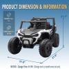 imagePOSTACK 12 Volt Battery Powered Ride On Car with Remote Control Ride On UTV Toys for Toddlers Boys Girls Off Road Electric Vehicle Kids to Drive with Bluetooth LED Lights 3 Speeds Music BlueWhite