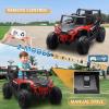 imagePOSTACK 12 Volt Battery Powered Ride On Car with Remote Control Ride On UTV Toys for Toddlers Boys Girls Off Road Electric Vehicle Kids to Drive with Bluetooth LED Lights 3 Speeds Music BlueRed